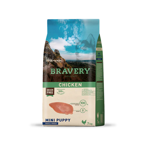 Bravery Chicken Mini Puppy alimento para perro