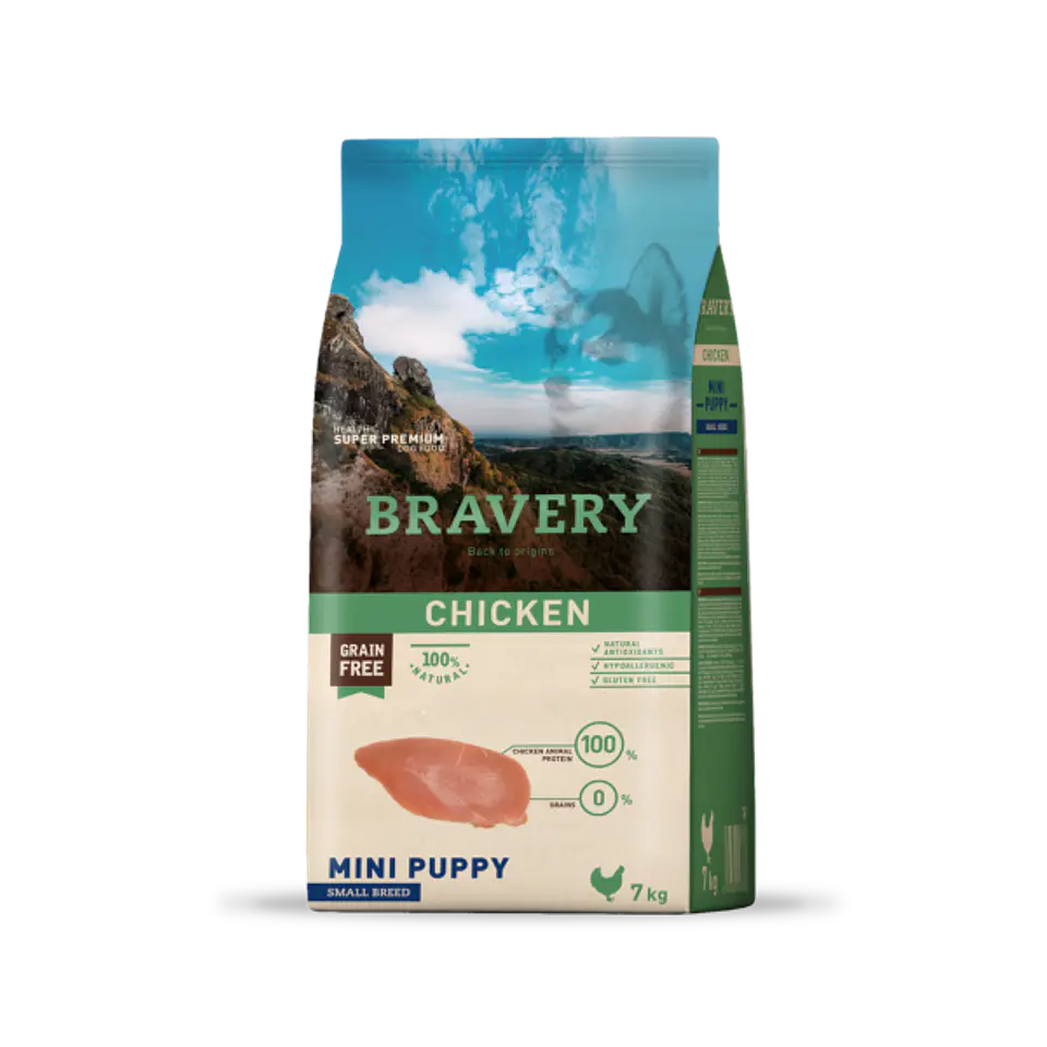 Bravery Chicken Mini Puppy alimento para perro 2