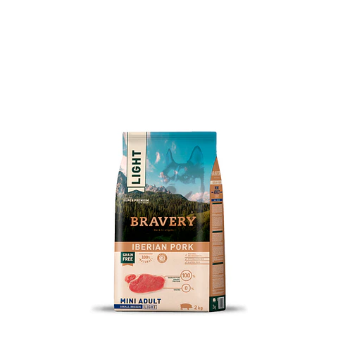 Bravery Iberian Pork LIGHT Mini Adulto alimento para perro