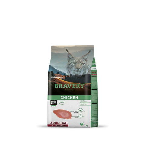 Bravery Chicken Adult Cat Sterilized alimento para gato esterilizado 