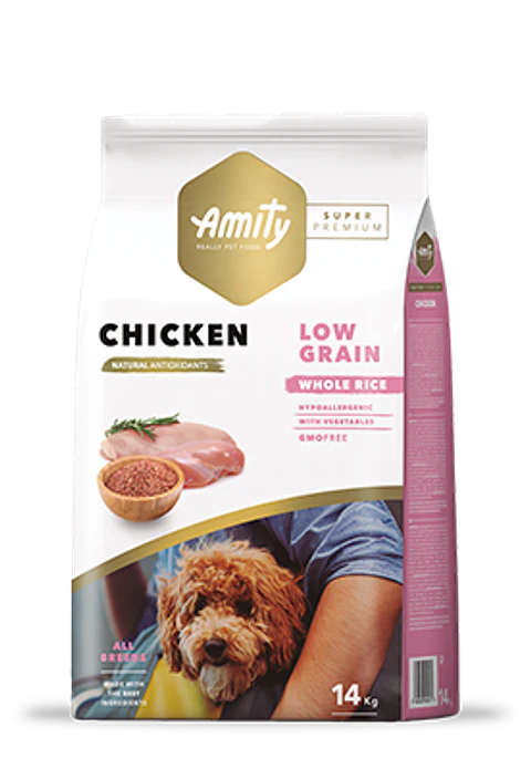 Amity Adulto Bajo en Granos Pollo S.P 14K 