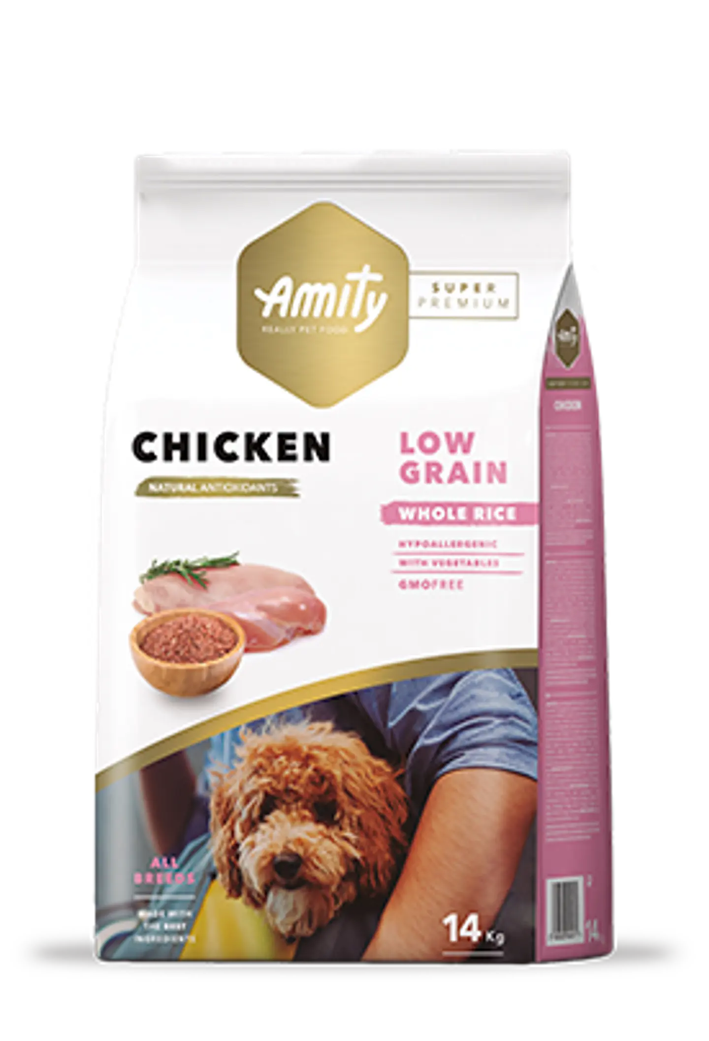 Amity Adulto Bajo en Granos Pollo S.P 14K  1