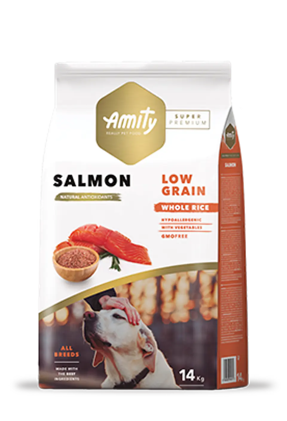 Amity Adulto Bajo en Granos Salmon 14kg 1