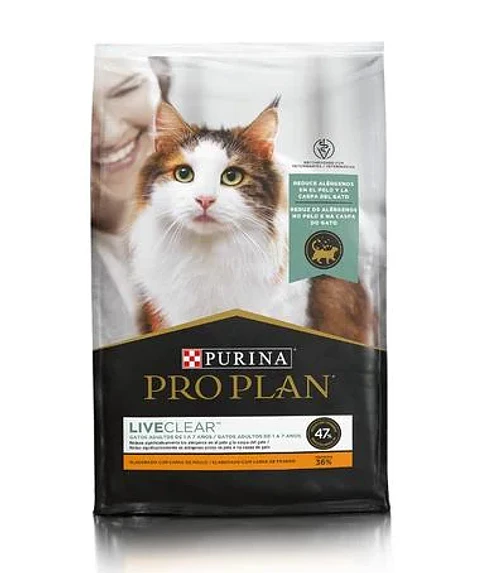 Pro Plan Gato Adulto Live Clear Control Alergenos de Pelo y Caspa 3K