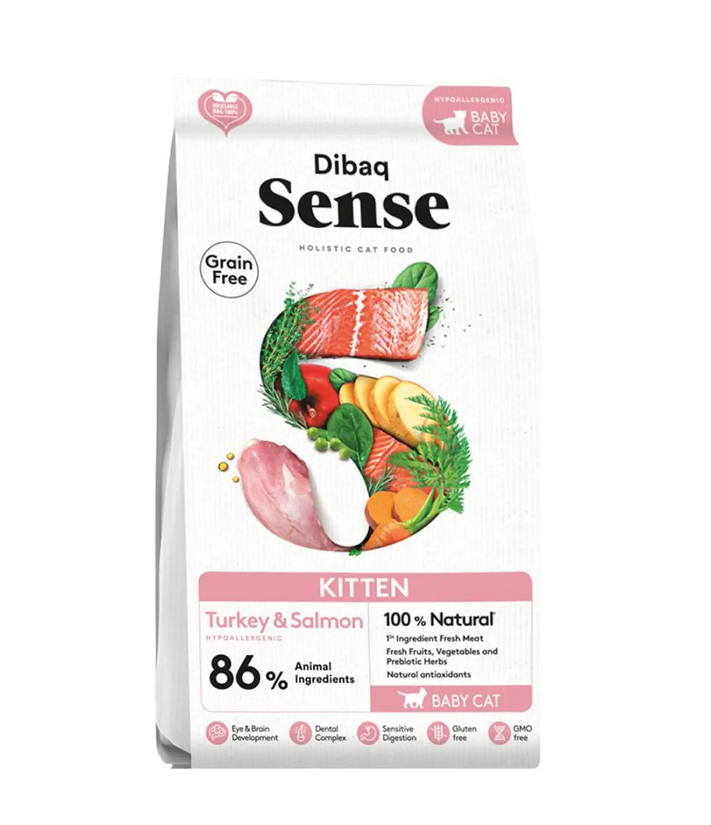 Sense Gatito LIbre de Granos Pavo y Salmon 6K 1