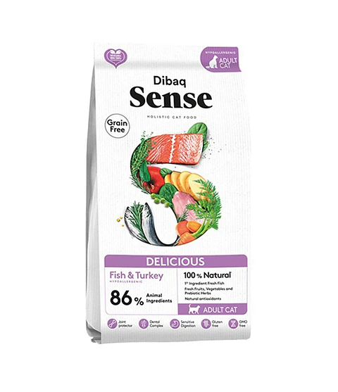 Sense Gato Adulto Libre de Granos Pescado y Pavo 6K