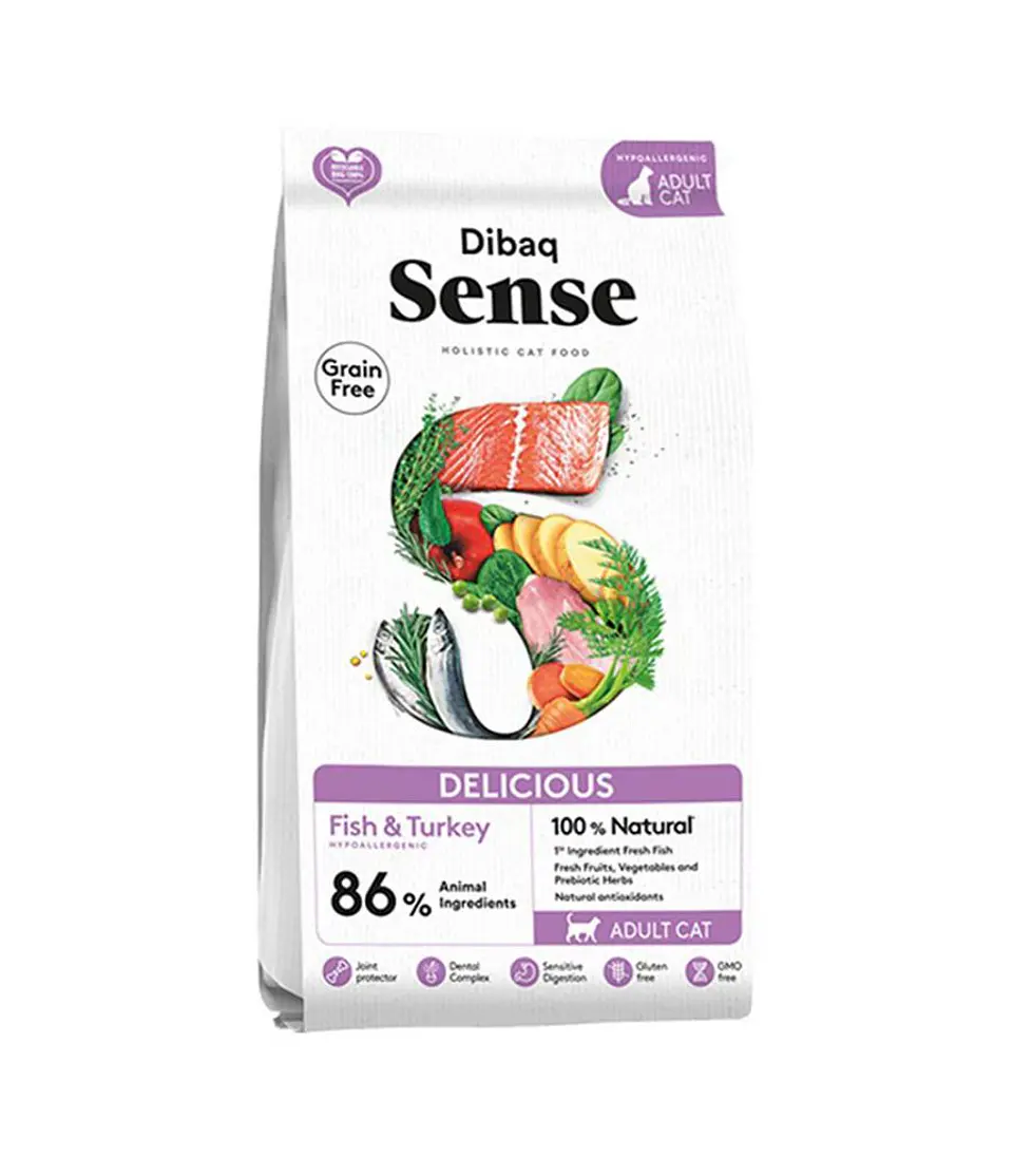 Sense Gato Adulto Libre de Granos Pescado y Pavo 6K 1
