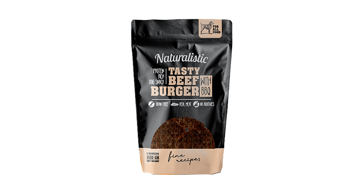Naturalistic Snack Tasty Beef Burger With BBQ 220GR