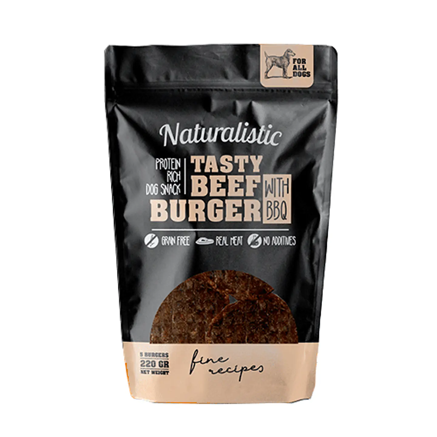 Naturalistic Snack Tasty Beef Burger With BBQ  220GR 1