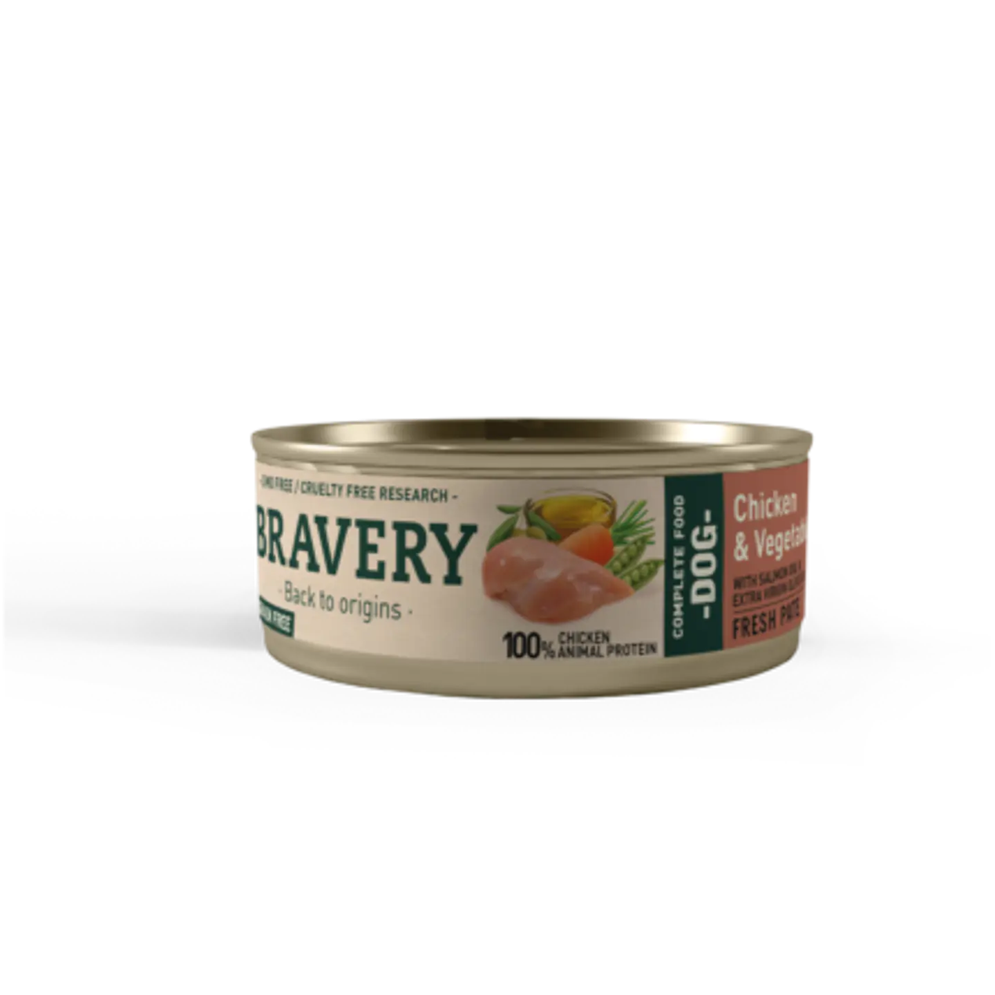 Bravery Chicken & Vegetables Dog Wet Food 80 grs 1