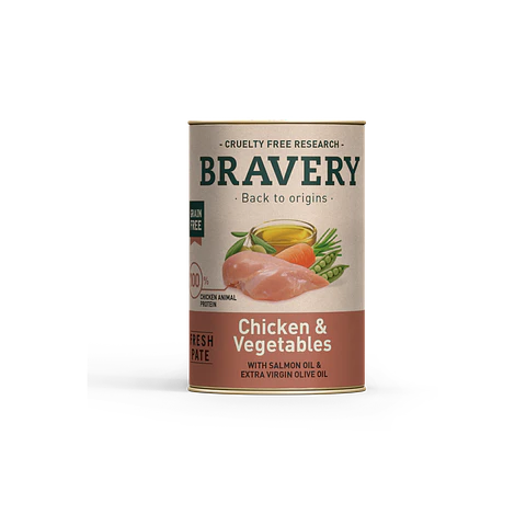 Bravery Chicken & Vegetables Dog Wet Food 