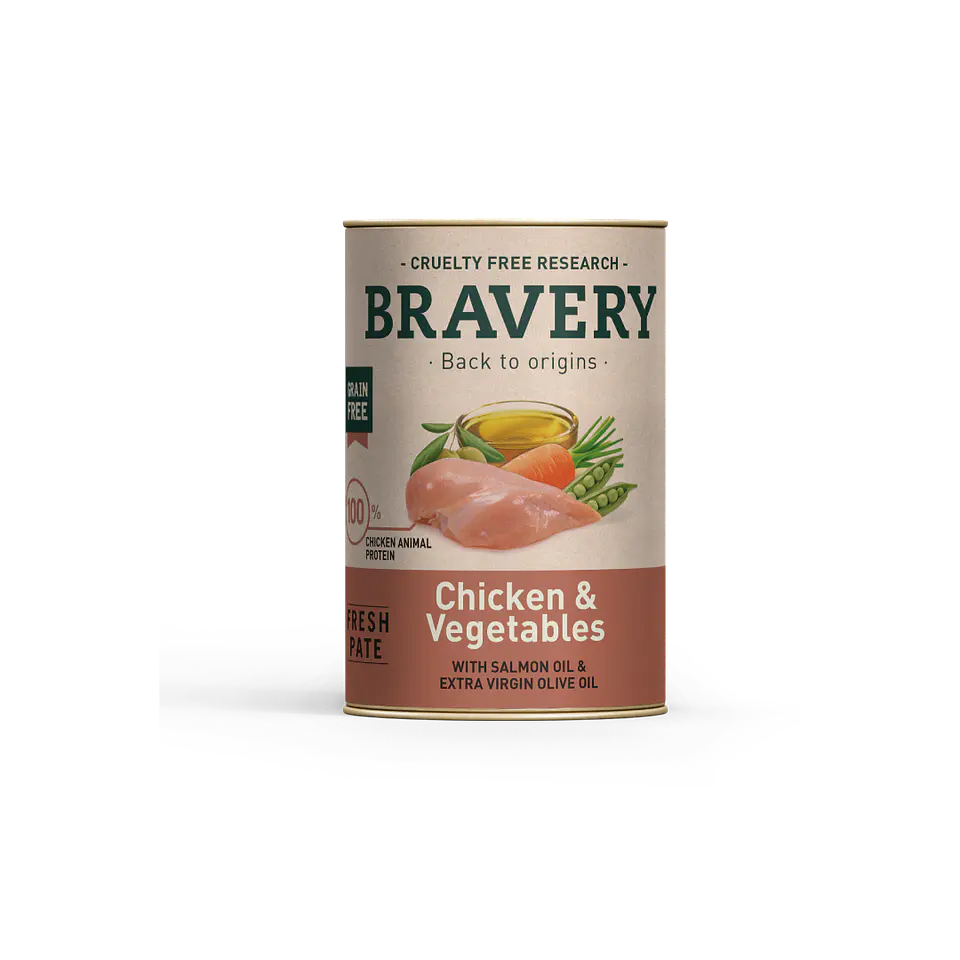 Bravery Chicken & Vegetables Dog Wet Food  1