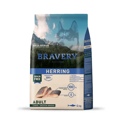 Bravery Herring Adult Alimento para perro Mediano a Grande