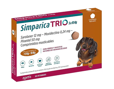 Simparica Trio de 5 a 10 kg 3 Comprimidos 