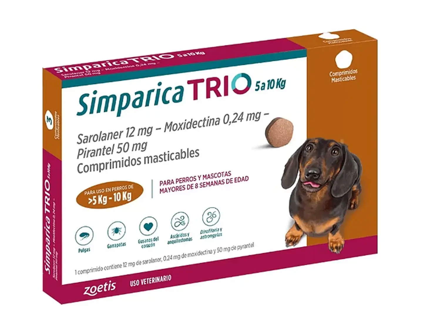 Simparica Trio de 5 a 10 kg 3 Comprimidos  1