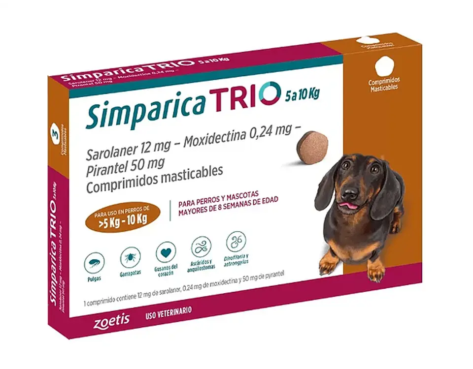 Simparica Trio de 5 a 10 kg 3 Comprimidos  1