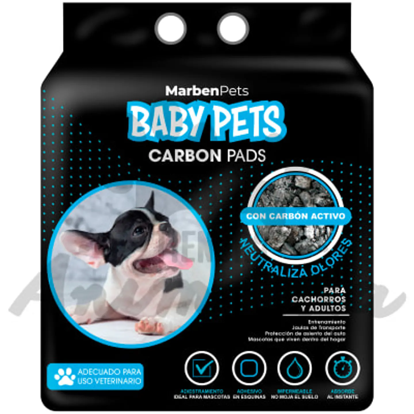 BABY PETS SABANILLAS DE ENTRENAMIENTO 60 CM X 60 CM PARA PERROS CON CARBON ACTIVO 50 UNIDADES  1