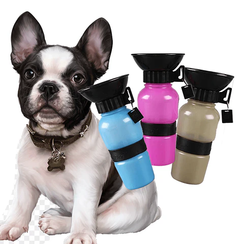 MP BEBEDERO PERRO PARA PASEOS 500 ml - Gris