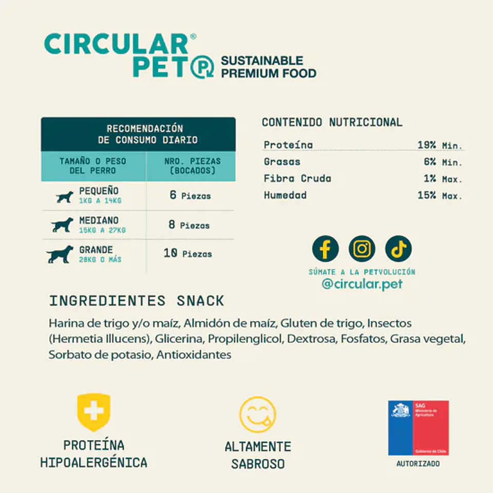 SNACK PERRO PROTEÍNA INSECTOS 120G  3