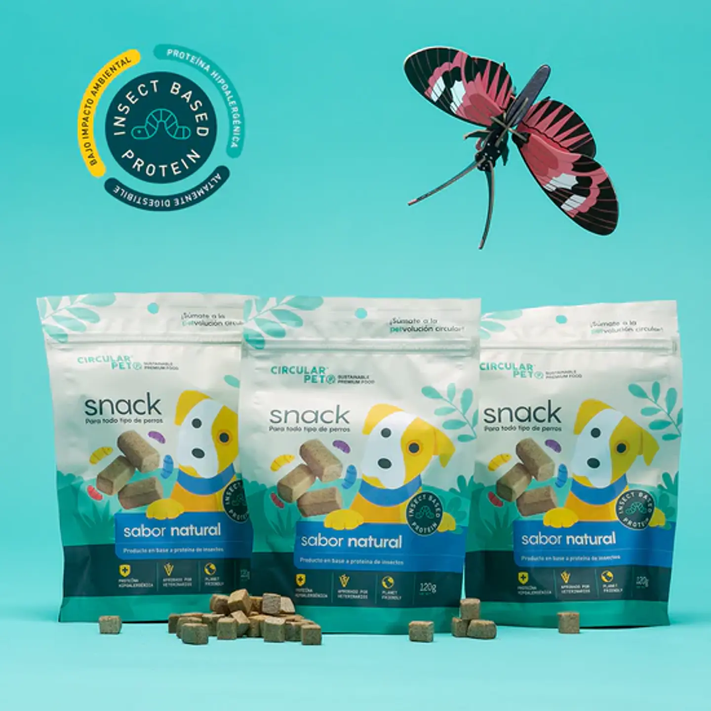 SNACK PERRO PROTEÍNA INSECTOS 120G  1