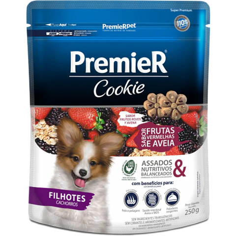 Premier Cookie Perro Cachorro Frutos Rojos 250grs 