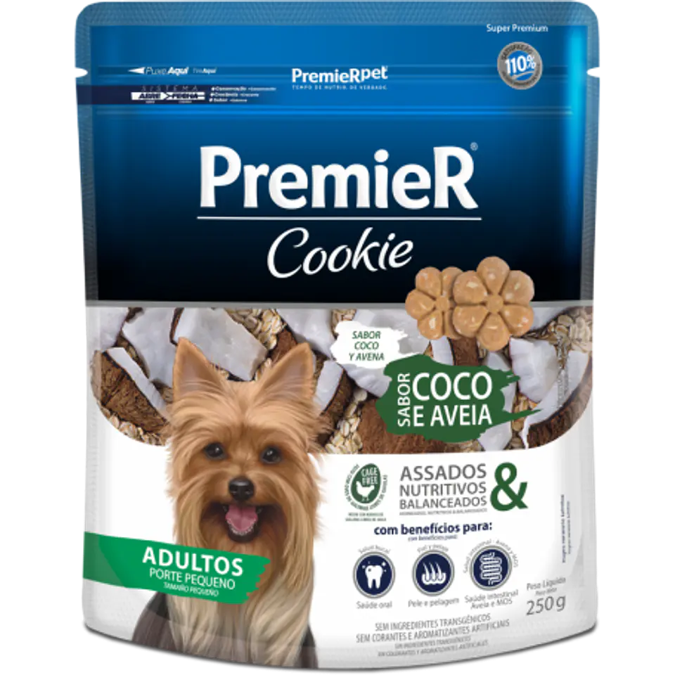 Premier Cookie Perro Adulto Coco y Avena 250grs  1