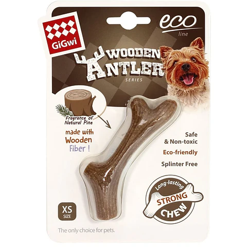 Gigwi Wooden Antler Juguete Masticable Para Perros Talla L