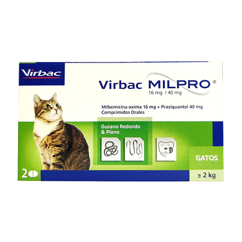 Virbac Milpro Gatos +2K 