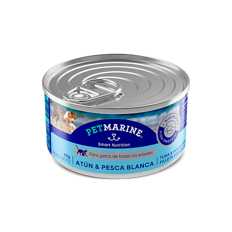 Pet Marine Humedo Gato Atun & Pesca Blanca 85 gr 