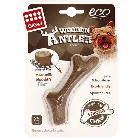 Gigwi Wooden Antler Juguete Masticable Para Perros
