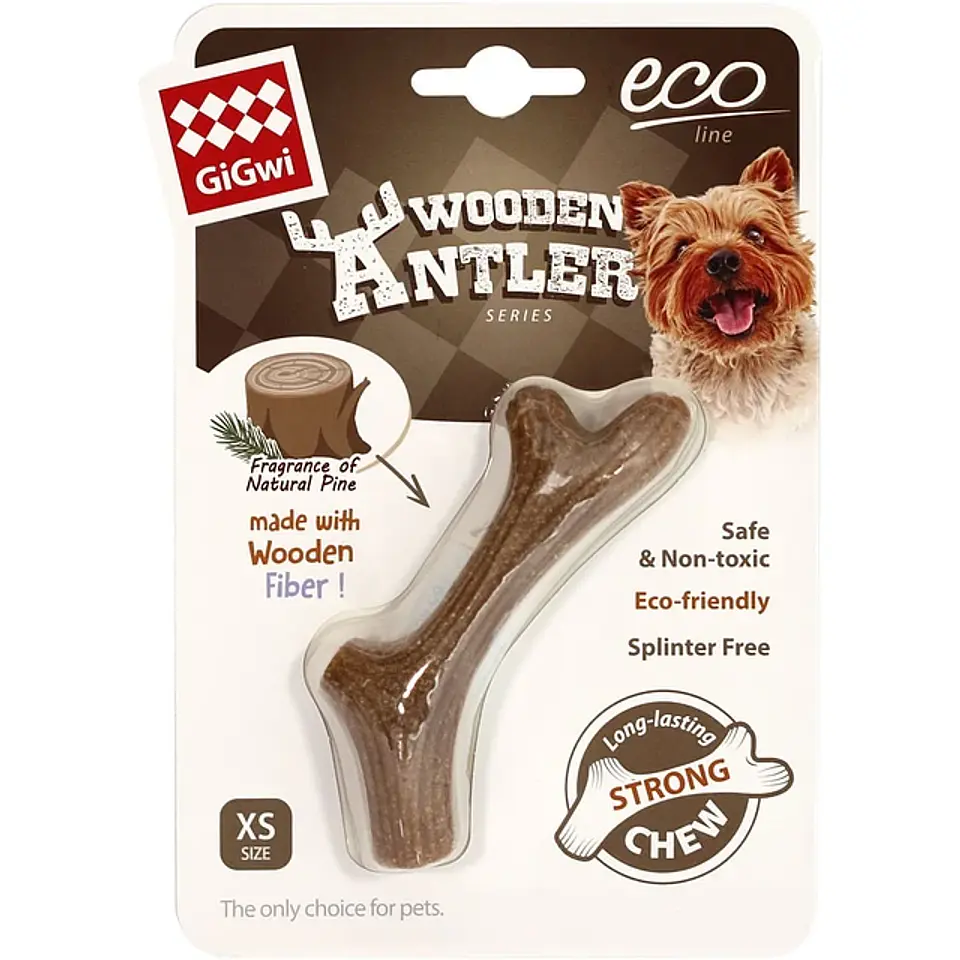 Gigwi Wooden Antler Juguete Masticable Para Perros 1