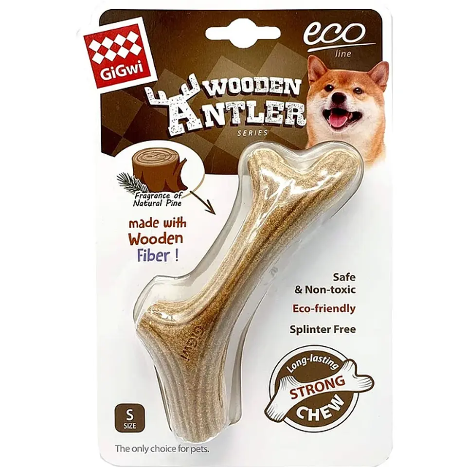 Gigwi Wooden Antler Juguete Masticable Para Perros 3