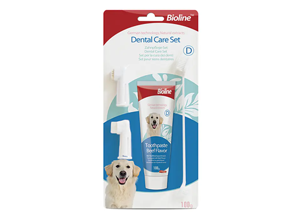 Set Higene Dental Carne Perro Bioline  1