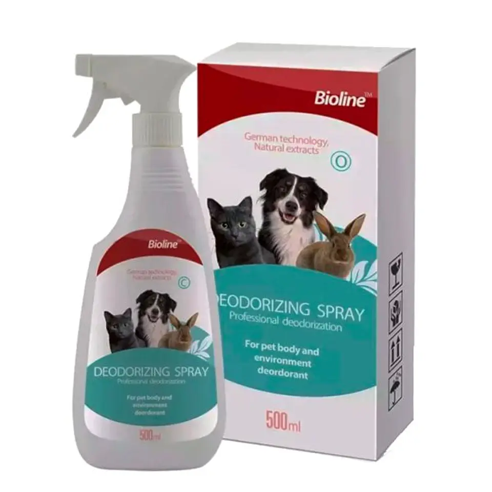 Desodorante en Spray Elimina Olores de Mascotas 500Ml Bioline  1