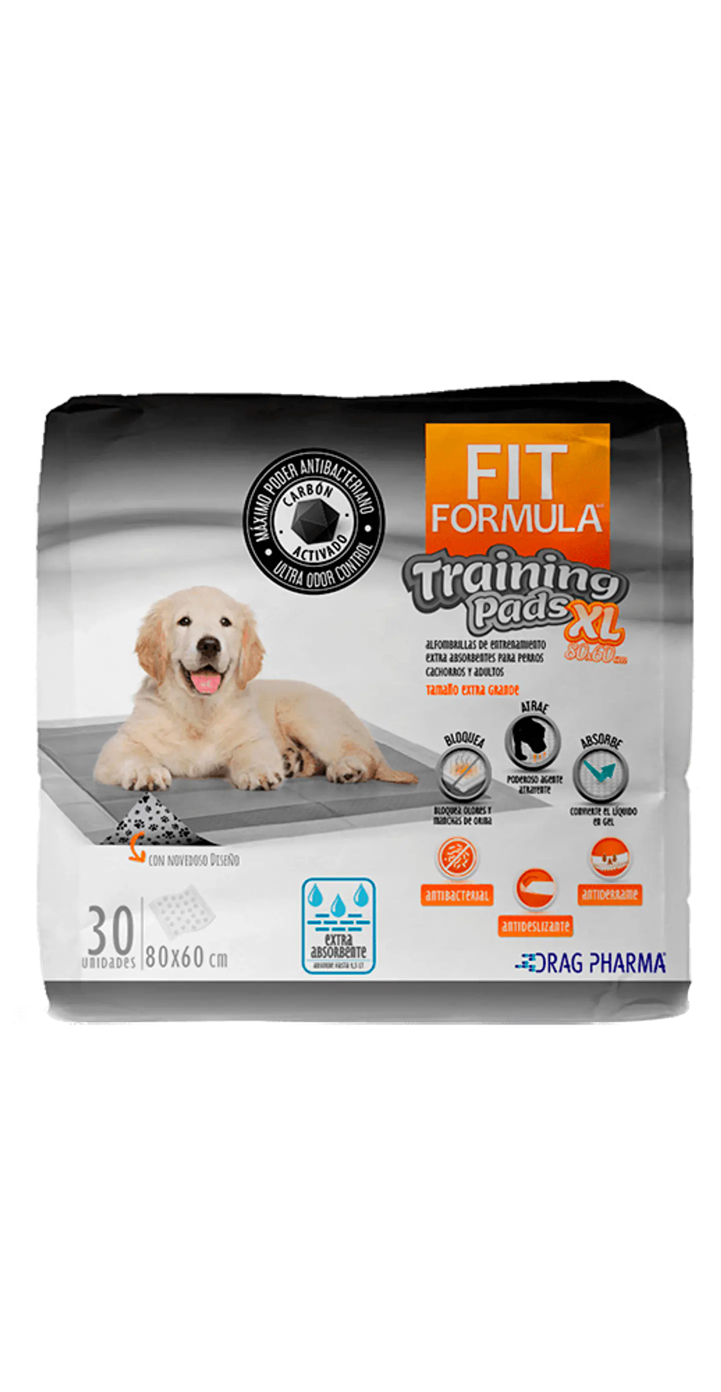 Fit Carbon Pads 30Un 60x80cms  1
