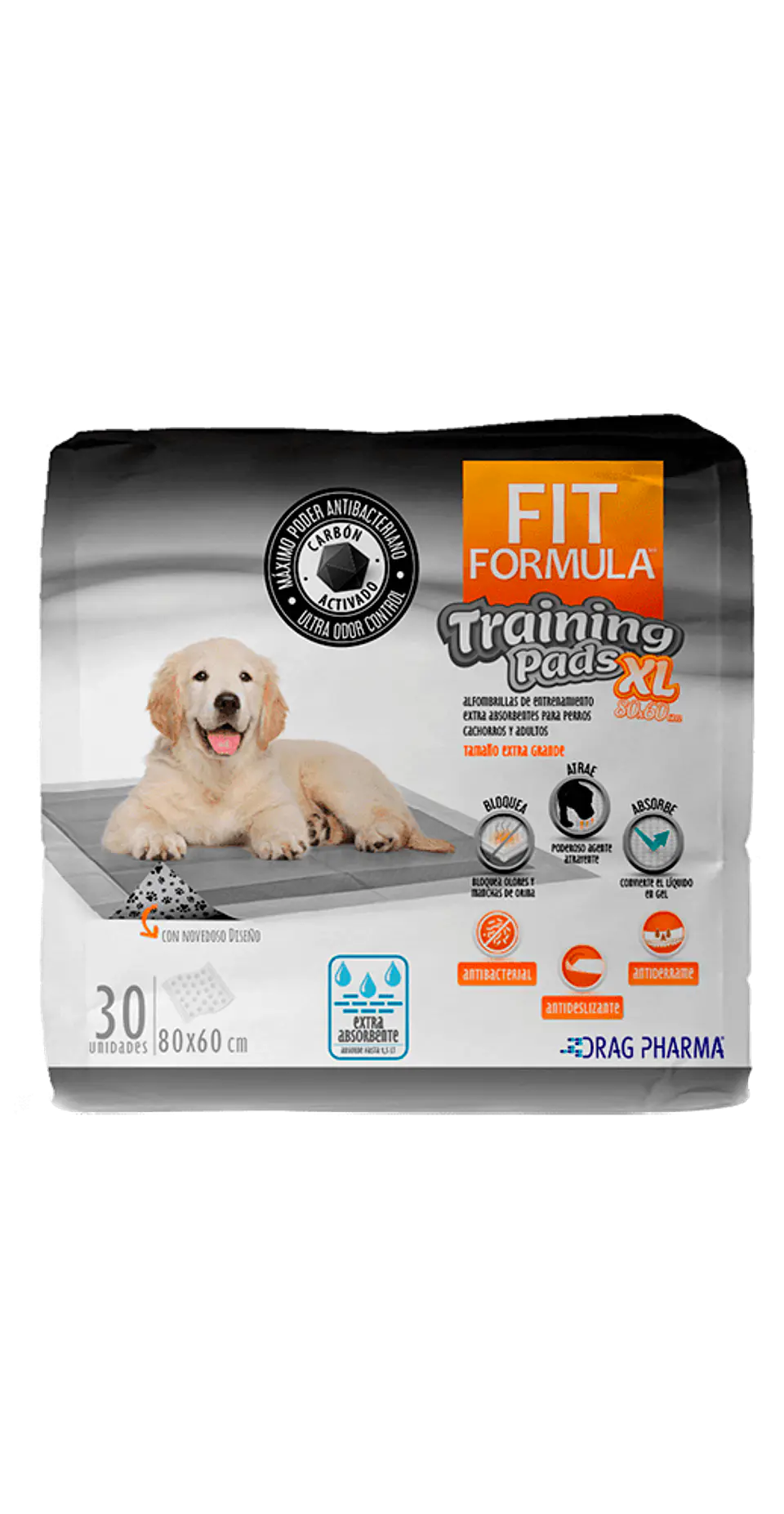 Fit Carbon Pads 30Un 60x80cms  1