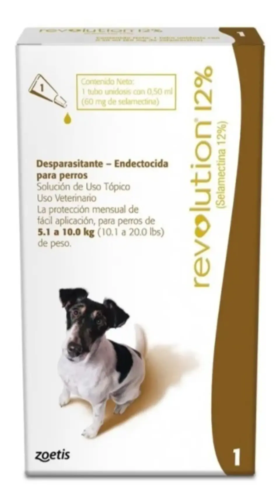 Revolution 12% Desparasitante Endectocida Para Perros 5.1 a 10kg  1