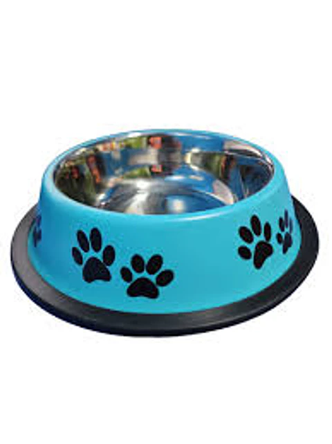 Plato Acero Inoxidable Diseño Huellas 19cms 