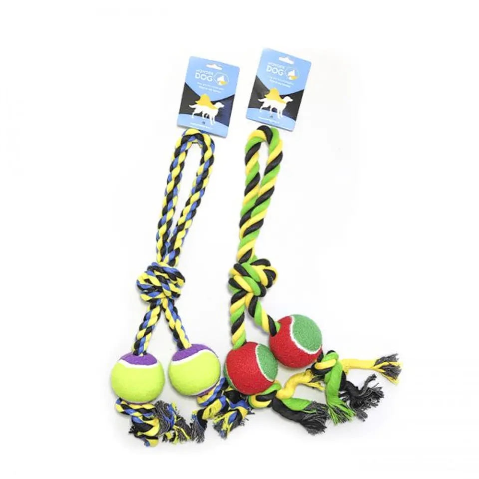 Juguete Cuerda 2 Pelotas Wonder Dog  1