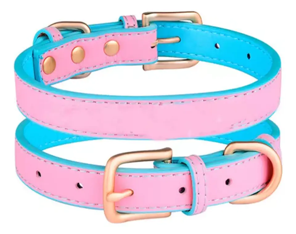 Collar Eco Cuero Bicolor L  1