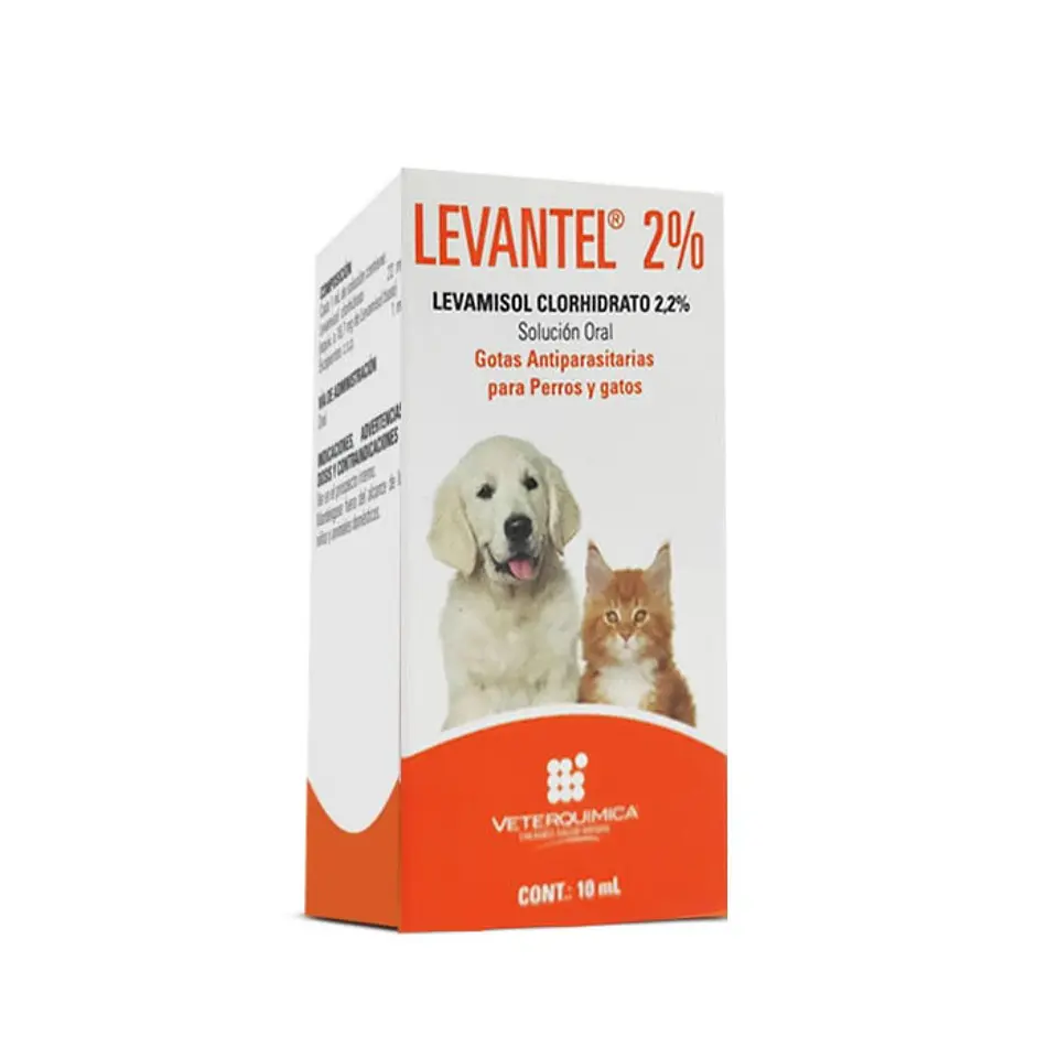 Levantel 2% Gotas Antiparasitarias Perros y Gatos 10ml  1