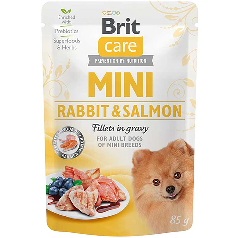 Brit Care Mini For Dogs 85Grs Rabbit & Salmon