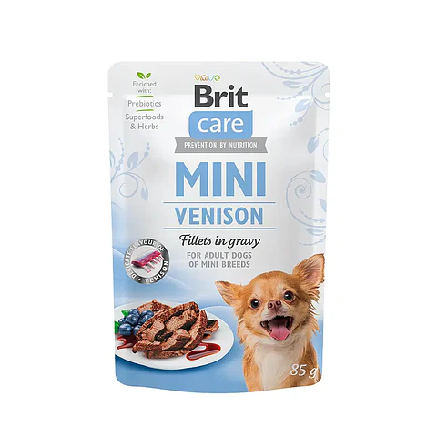 Brit Care Mini For Dogs 85Grs Venison Fillet In Gravy