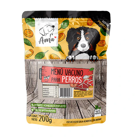 Sachet AMA Menú Vacuno 200grs 