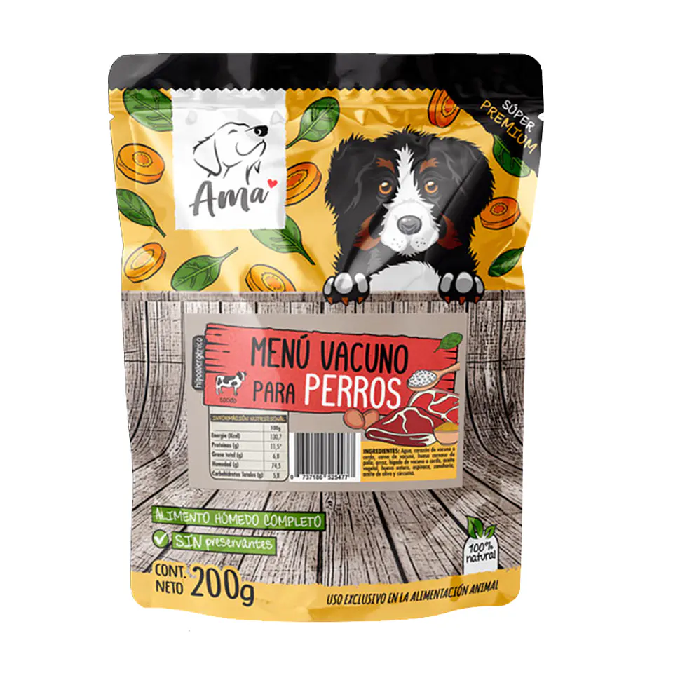 Sachet AMA Menú Vacuno 200grs  1