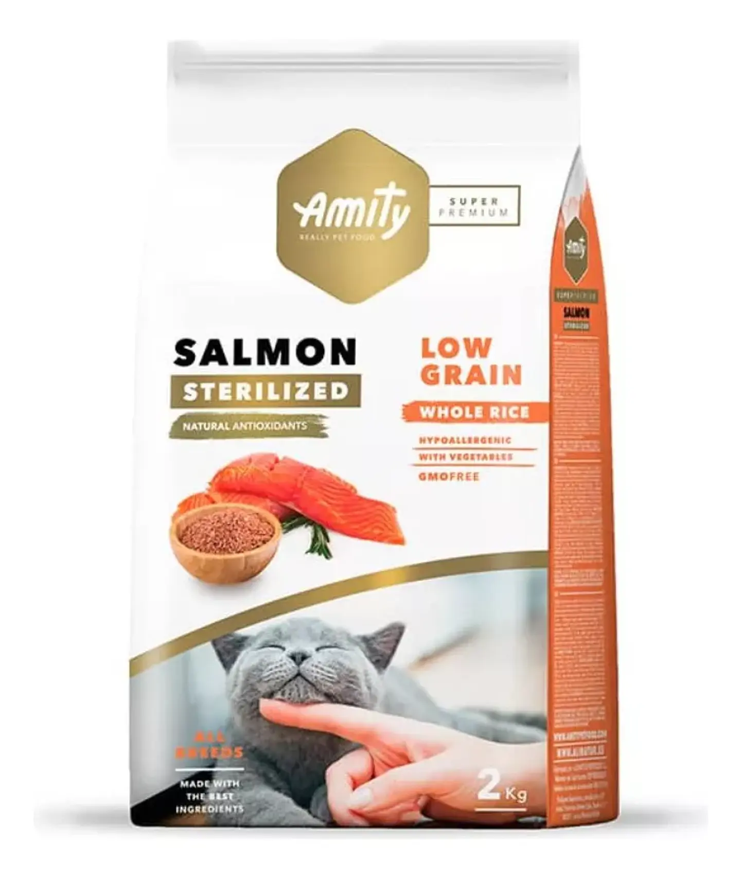 Amity Gato Esterilizado Salmon Bajo en Granos 2K  1