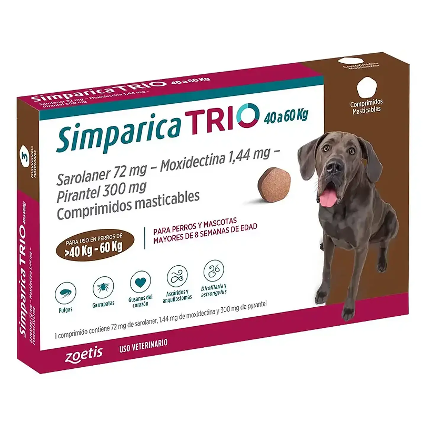 Simparica Trio 1 comprimido 40-60kg  1