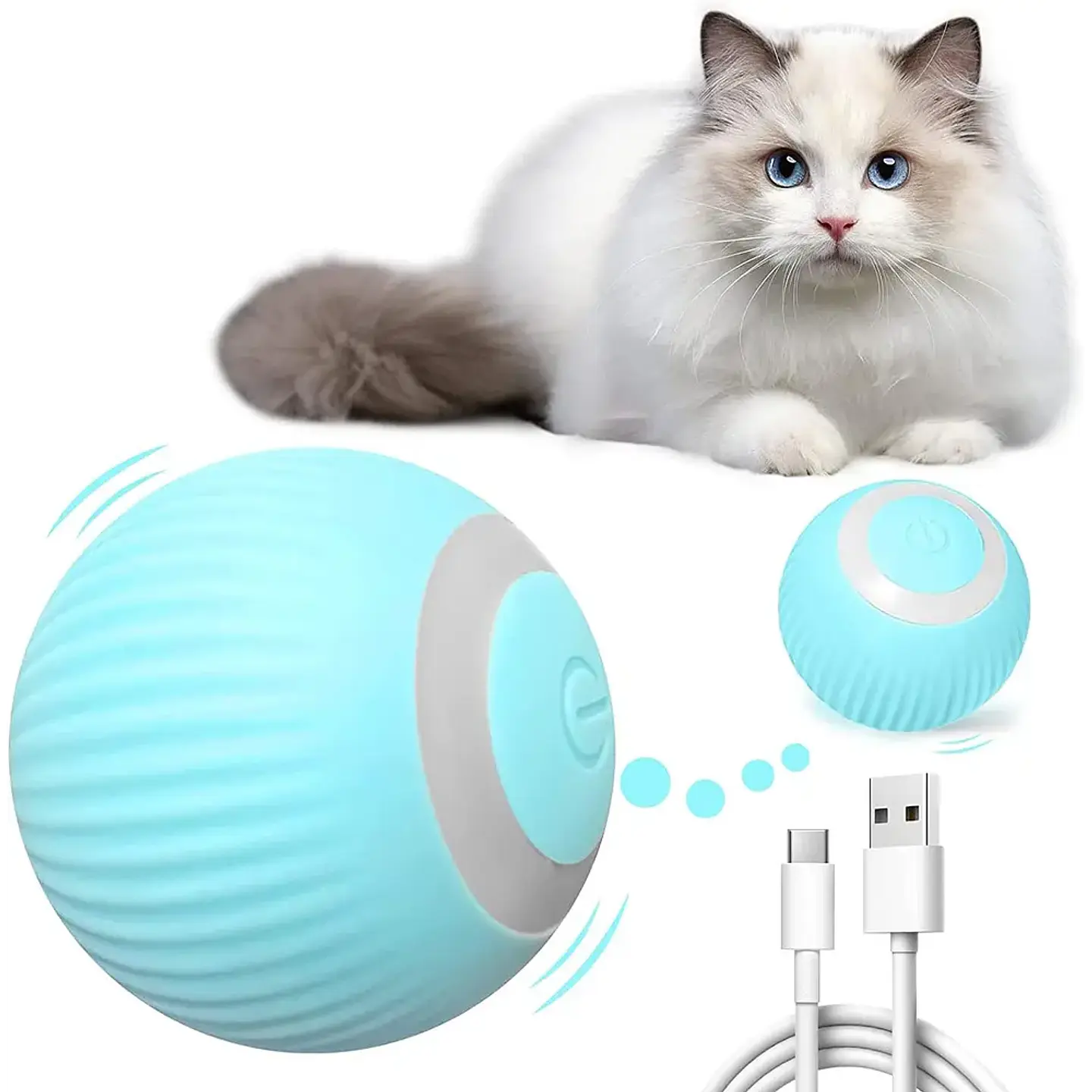 Pelota Rebotadora Gravitacional Para Gato  1