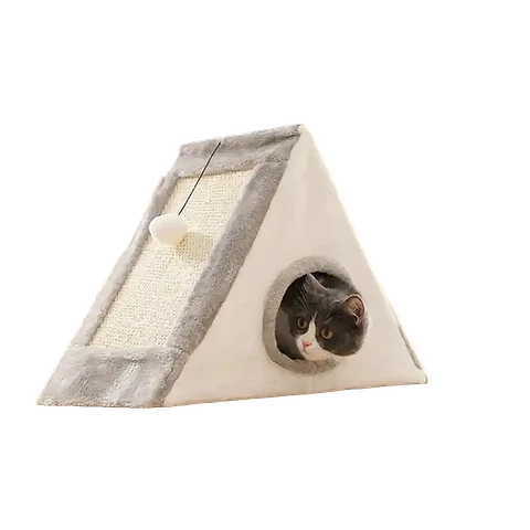 Rascador Carpa Blanco y Gris 25x50x50 cms 