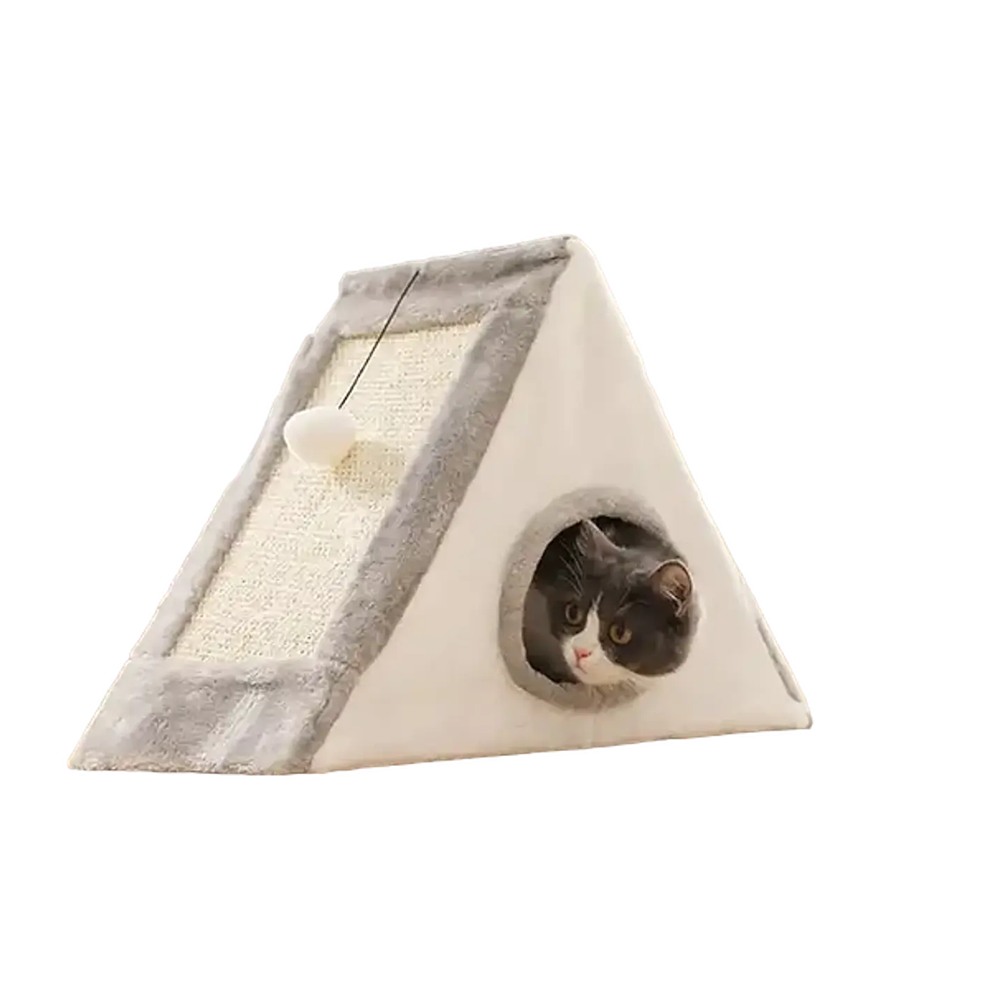 Rascador Carpa Blanco y Gris 25x50x50 cms  1